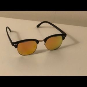 REFLECTIVE MIRRORED LENS/HALF FRAME SUNGLASSES